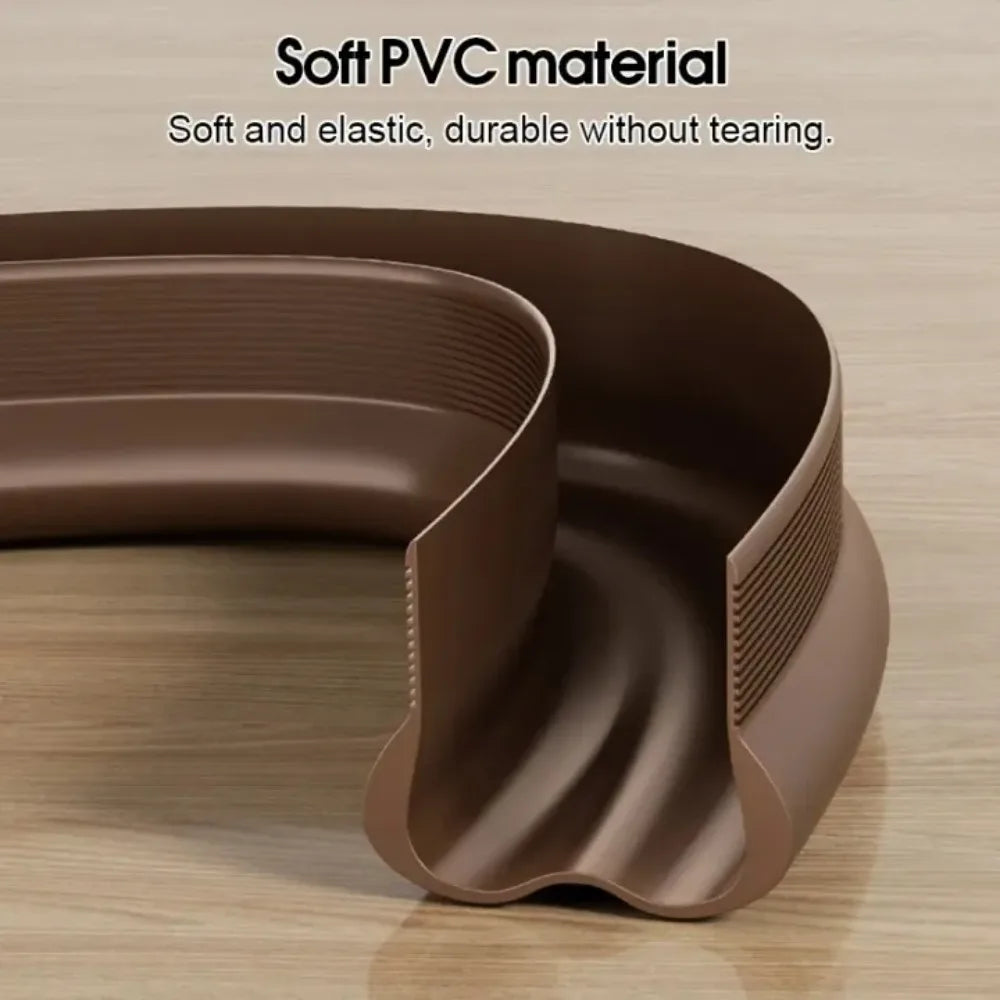 93cm PVC door bottom seal strip by MobilityBuy.com, brown adjustable weatherstrip for draft stop and noise reduction.