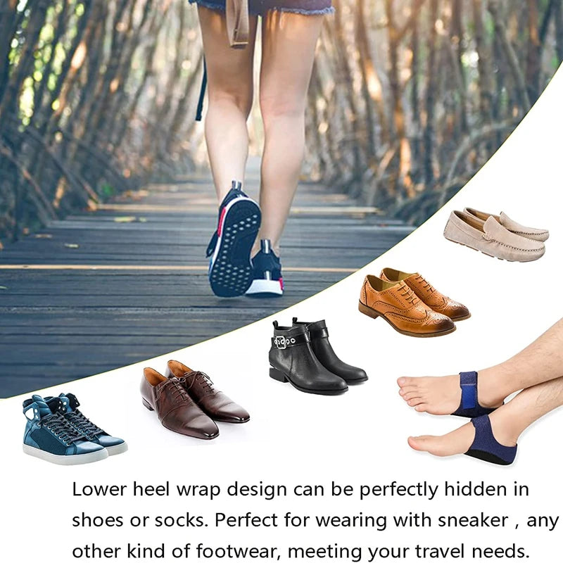 Gel heel cushion socks with pads, designed for comfortable heel care and support, featuring a flexible, soft material.