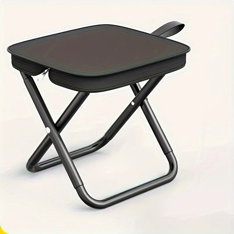 Portable folding stool by Aliexpress, featuring a compact design and sturdy legs, ideal for outdoor activities and travel.