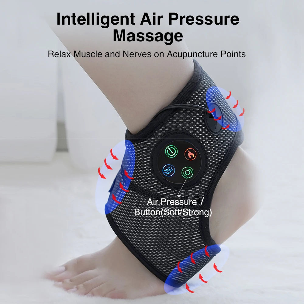 Electric Foot Ankle Massager = Heating Foot Compress Vibration Relaxation - MobilityBuy.com
