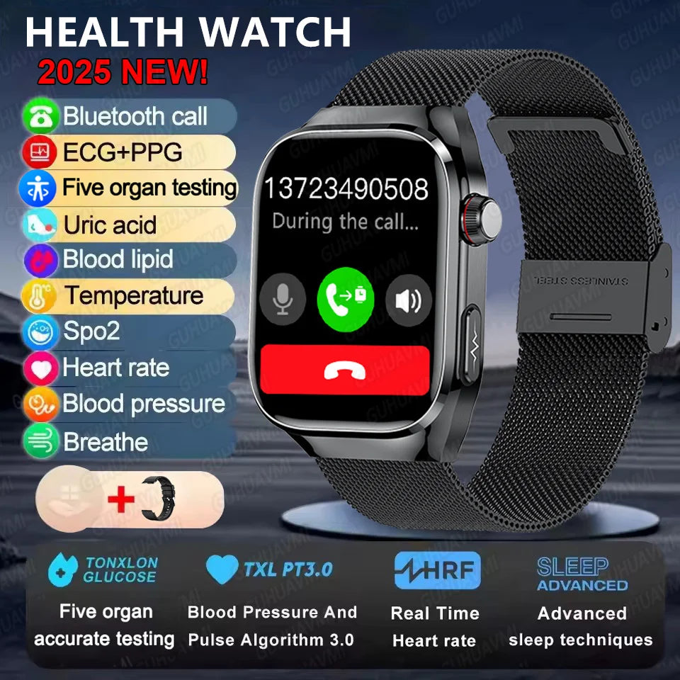 2025 New Micro Physical Examination Smart Watch - Health Stats, Bluetooth Call - MobilityBuy.com