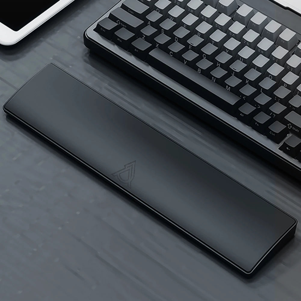 Gaming keyboard wrist rest pad by MobilityBuy.com, ergonomic memory foam palm rest with anti-slip rubber base, black