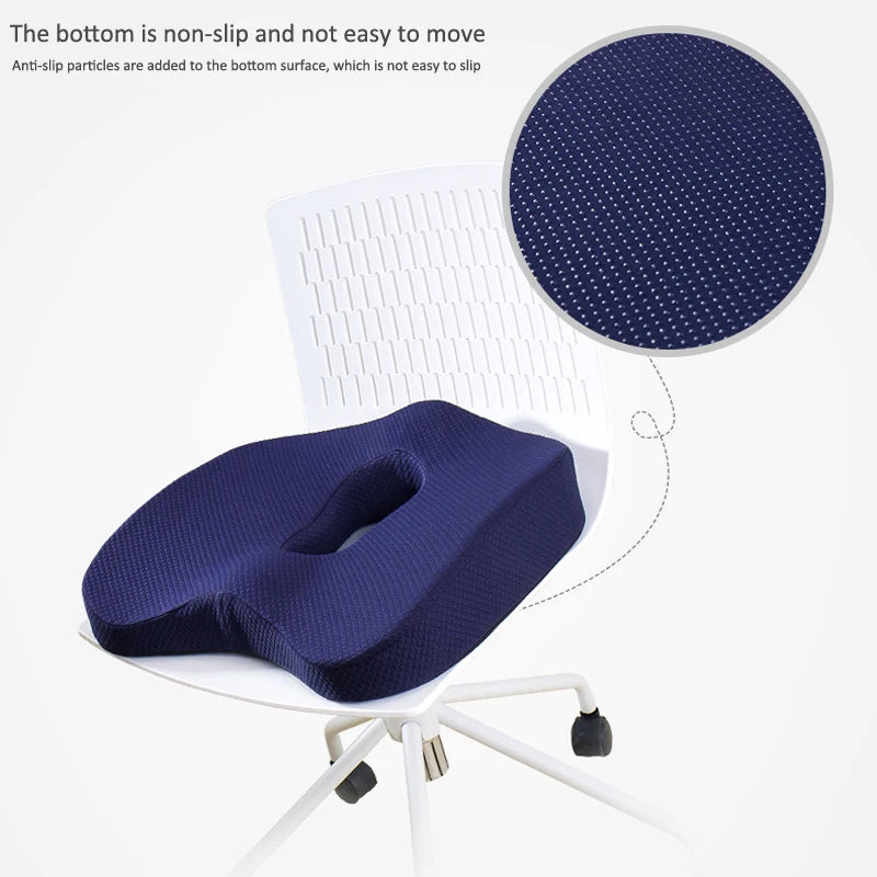 Memory Foam Seat Cushion Waist Back Support Pillow Set - MobilityBuy.com