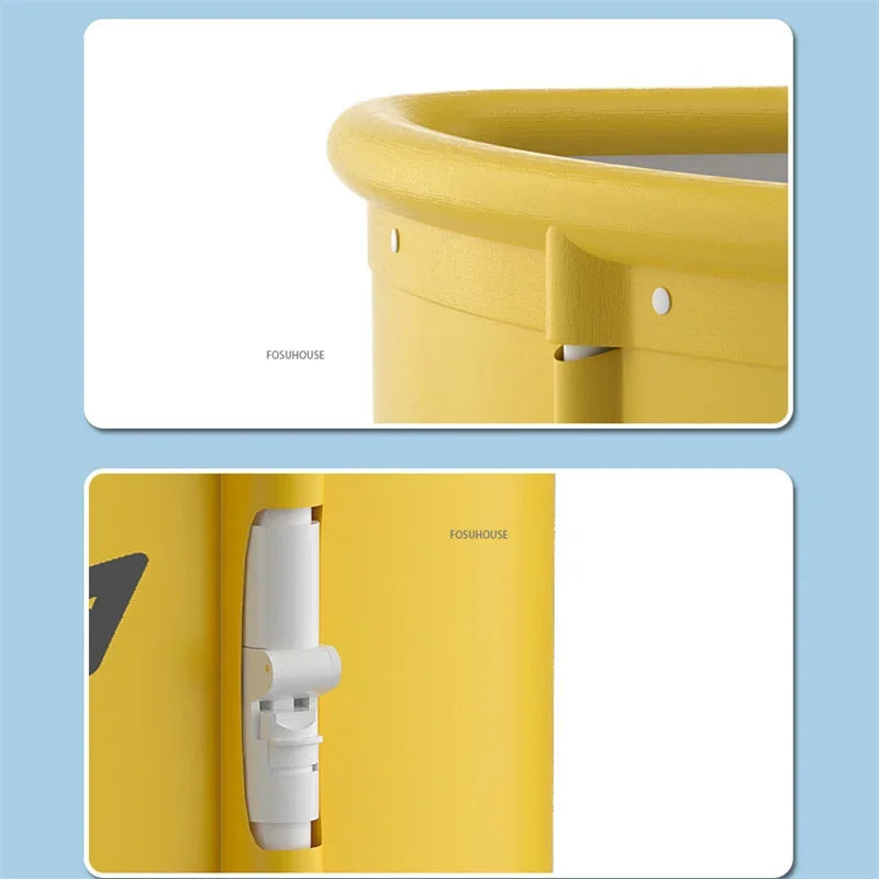Portable Foldable Triangular Bathtub For Adults Space Saving Bath Barrel - MobilityBuy.com 