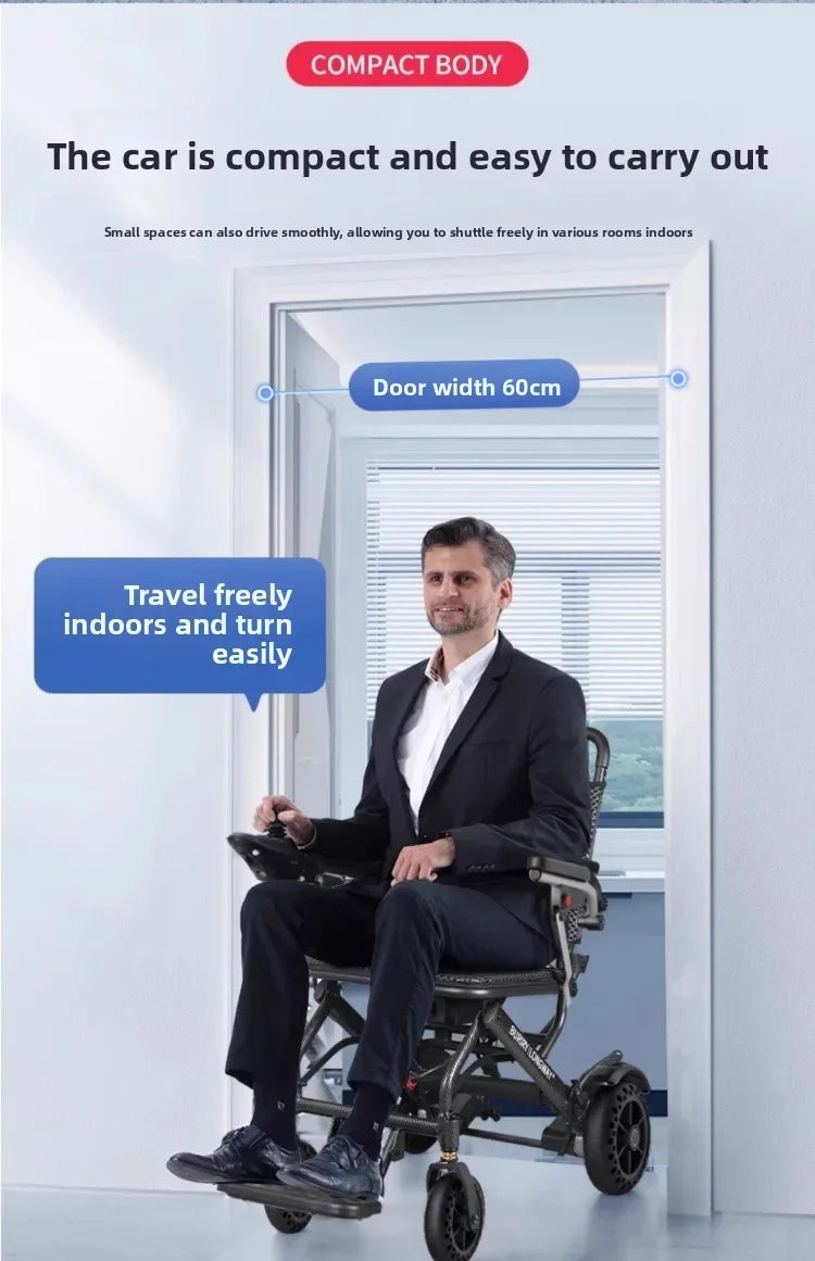 Small wheelchair lightweight foldable hand-pushed or electric powerd wheelchair - MobilityBuy.com