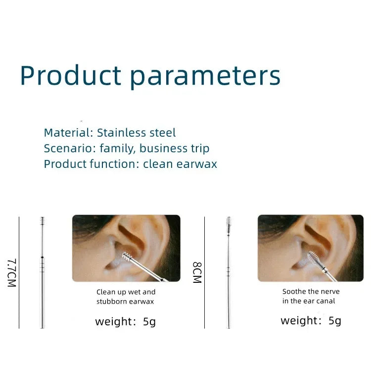Effective earwax cleaning tool set with various wax removal tools for safe and easy ear care.