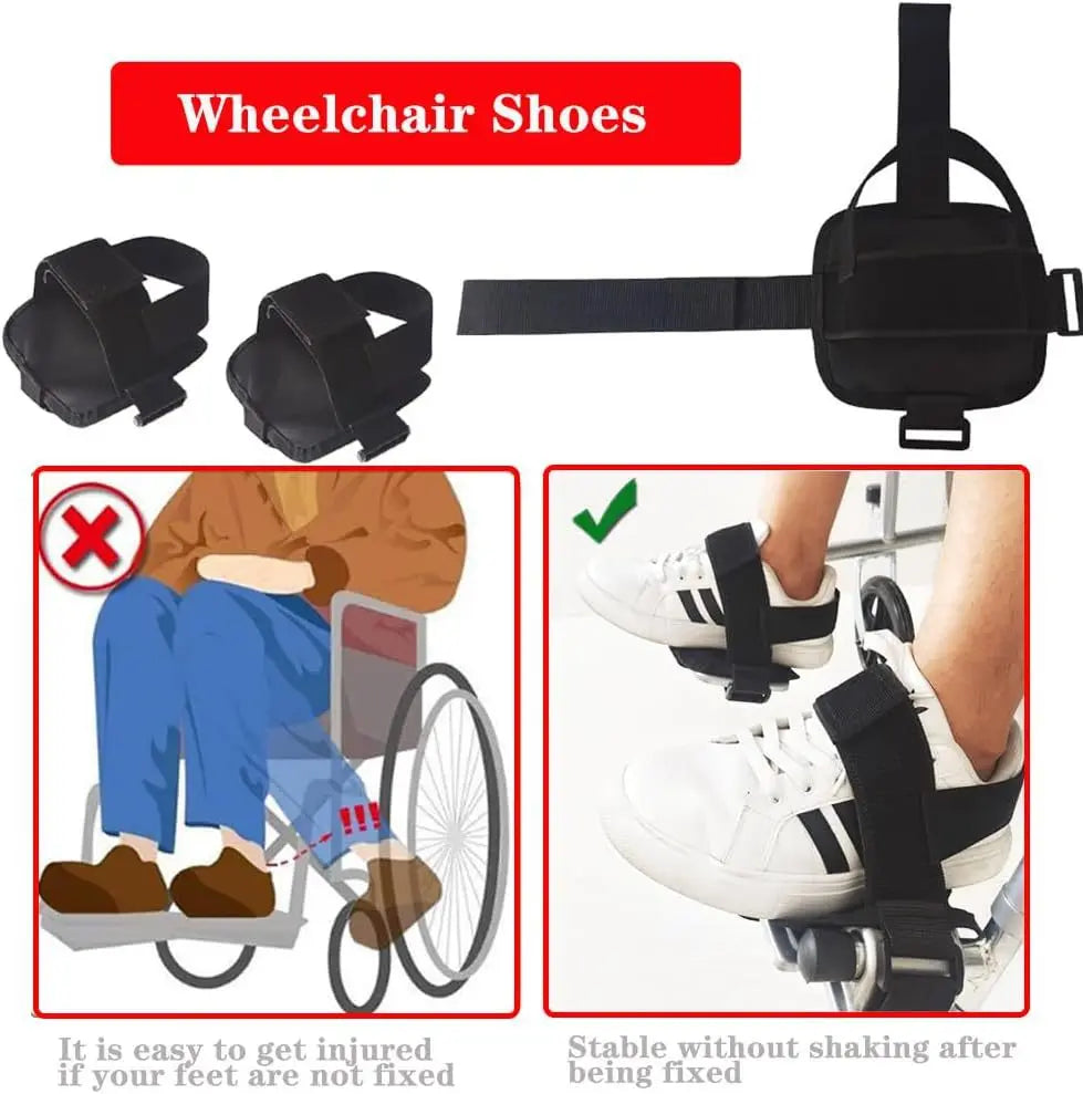 Aliexpress wheelchair leg restraint strap for secure foot protection and support in mobility devices.