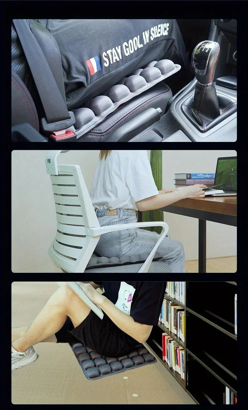 Portable anti-slip pressure relief cushion by Aliexpress, designed for sedentary use with breathable fabric.