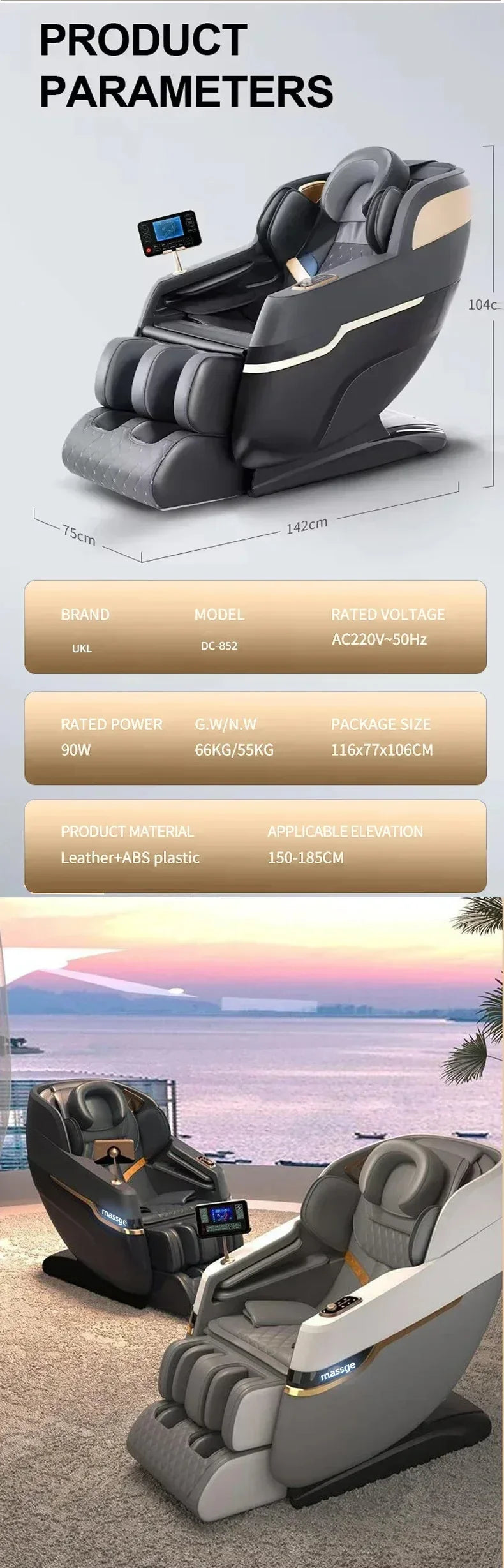 Full Bosy Airbag Massage Chair Zero Gravity Recliner, 3-Year Wareenty - MobilityBuy.com