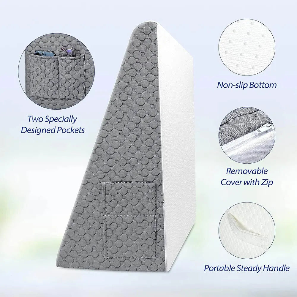 Wedge Pillow For Sleeping Acid Reflux After Surgery Elevated Triangle Foam - MobilityBuy.com 