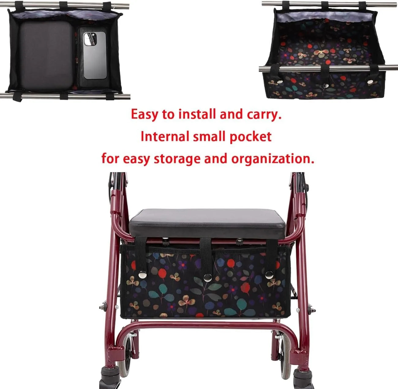 Under Seat Walker Bag For Wheel Rollator Tote - MobilityBuy.com 