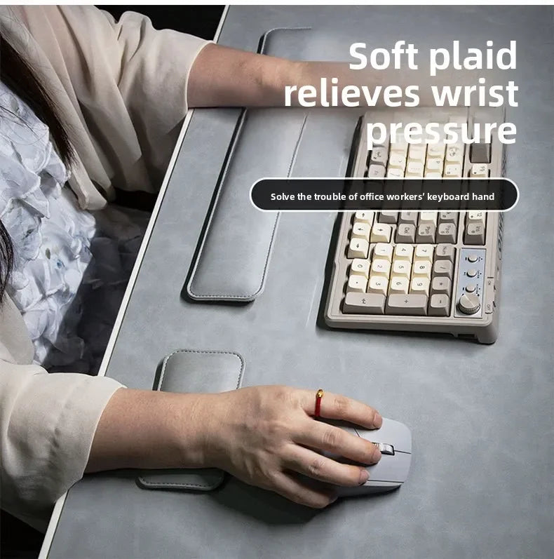 Desk Mat by MobilityBuy.com - large waterproof PU mouse pad with wrist rest, non-slip, 3-piece set