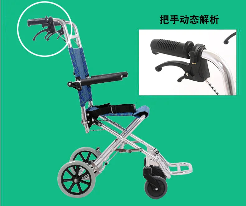 Lightweight Folding Emergancy/travel evacWheelchair Aluminum Alloy Frame - MobilityBuy.com