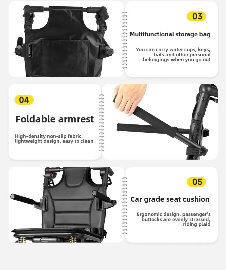 Small foldable, lightweight wheelchair - travel, portable trolley for airplanes - MobilityBuy.com