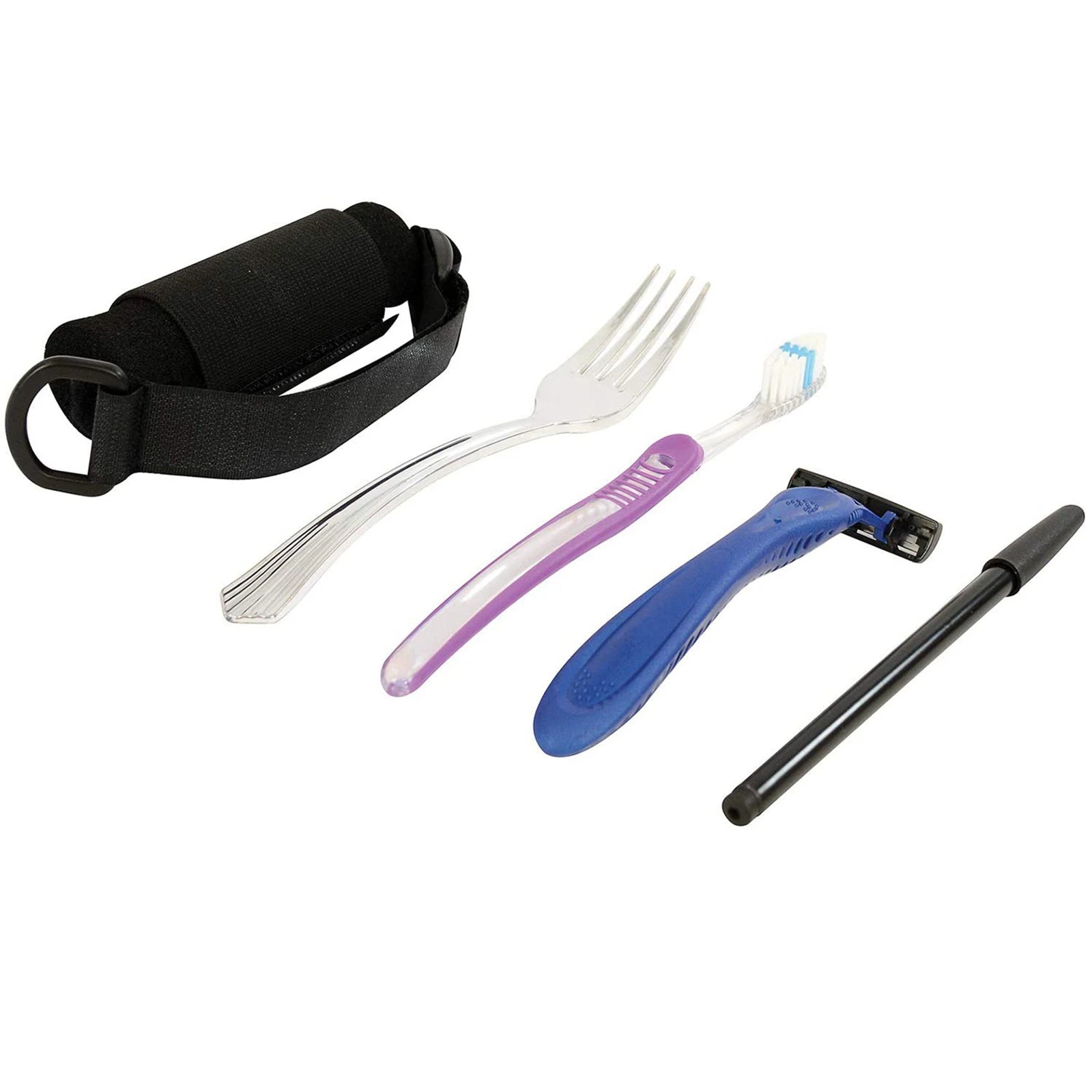Eating Assistance Strap Adjustable Utensil Holder, Grip Aid - MobilityBuy.com