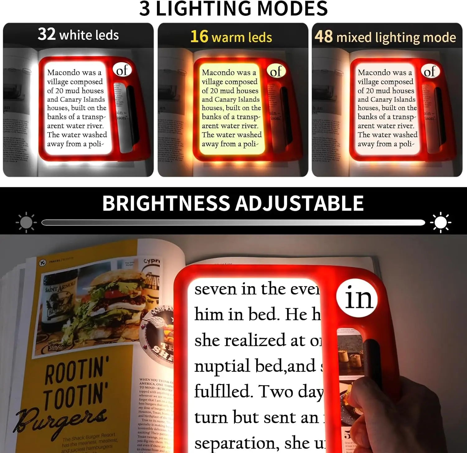 5X 10X Full Page Reading Magnifier with Illumination Handheld Magnifier for Elderly Reading Low Vision Magnifier Read Tools - MobilityBuy.com