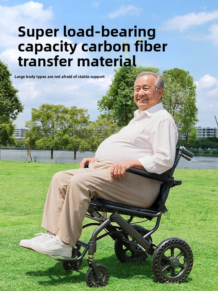 Small foldable, lightweight wheelchair - travel, portable trolley for airplanes - MobilityBuy.com