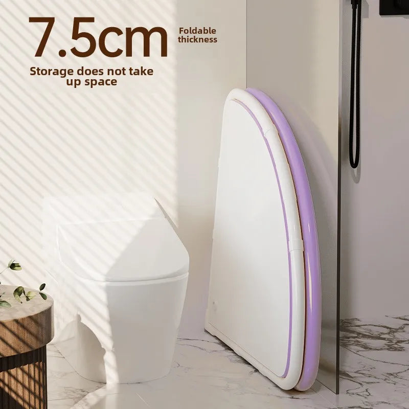 2025 Folding Fan Shaped Corner Spa Bathtub Space Saving Home Bath - MobilityBuy.com 