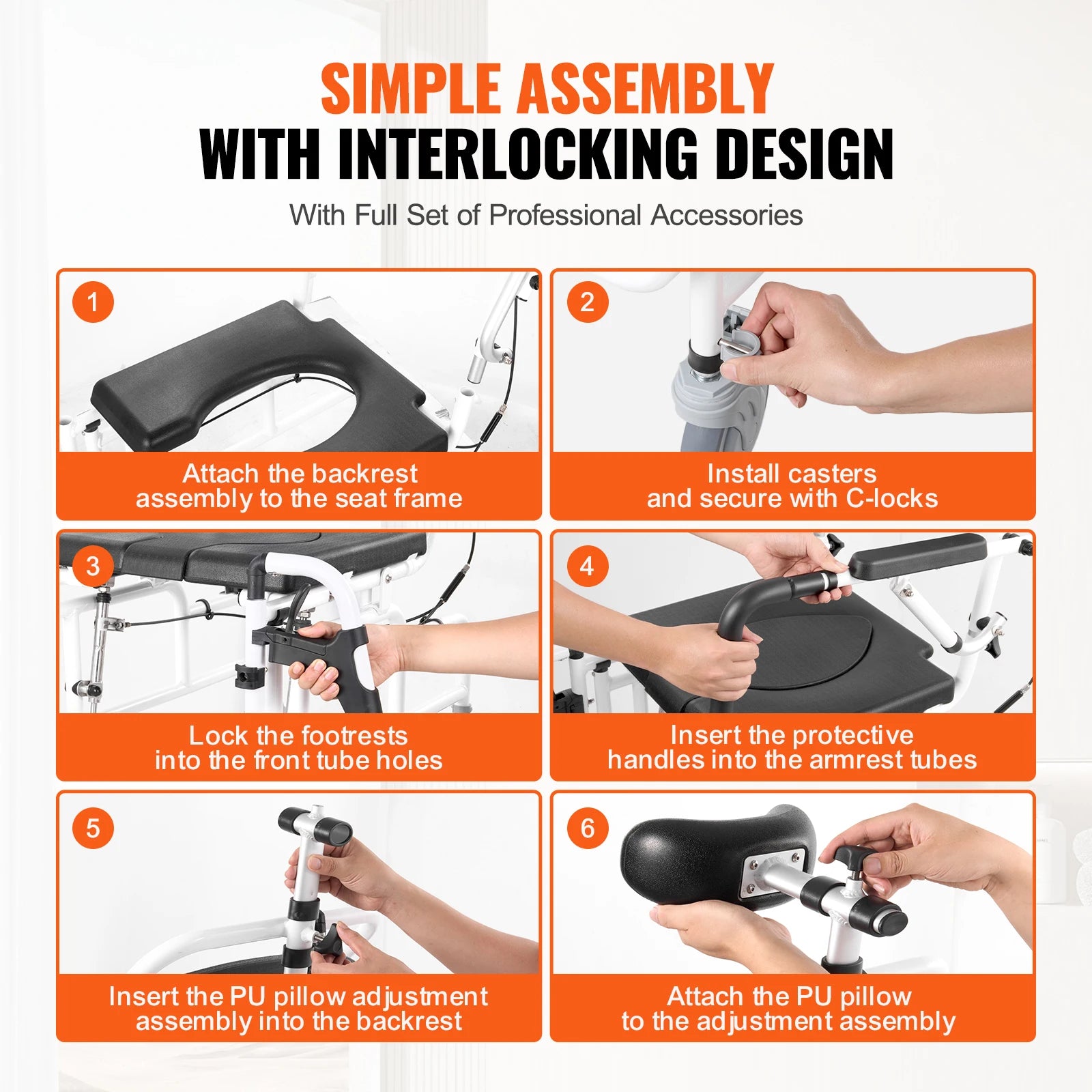Shower Wheelchair -  17.5in Width Bathroom Wheelchair - MobilityBuy.com