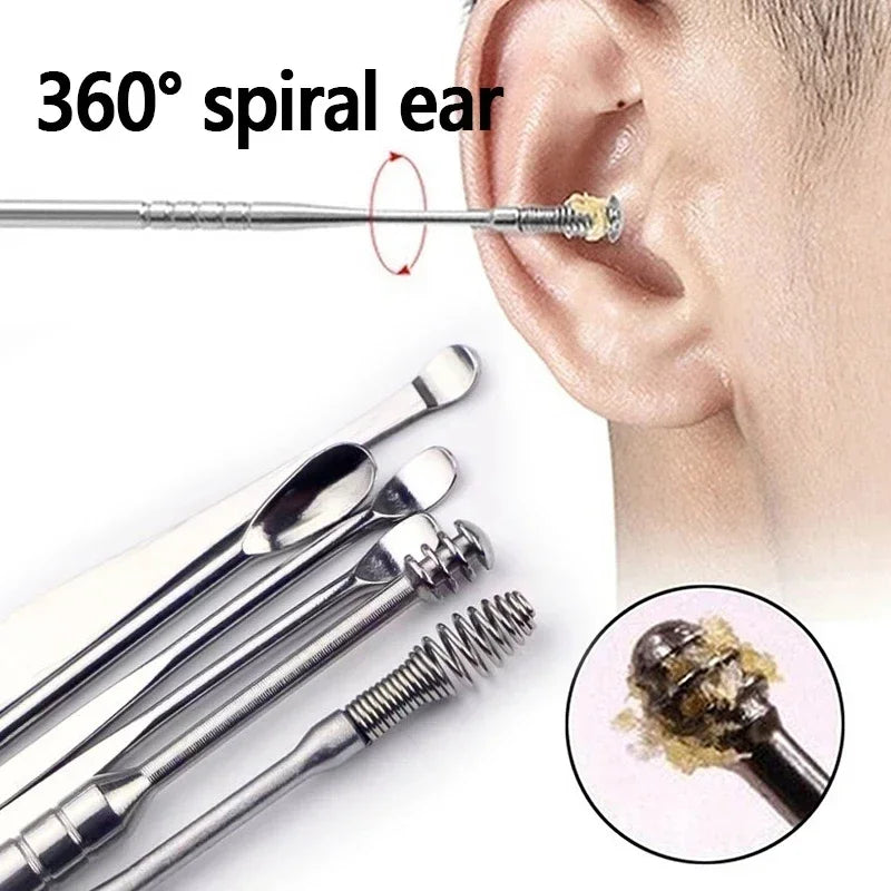 Effective earwax cleaning tool set with various tools for safe and easy earwax removal.