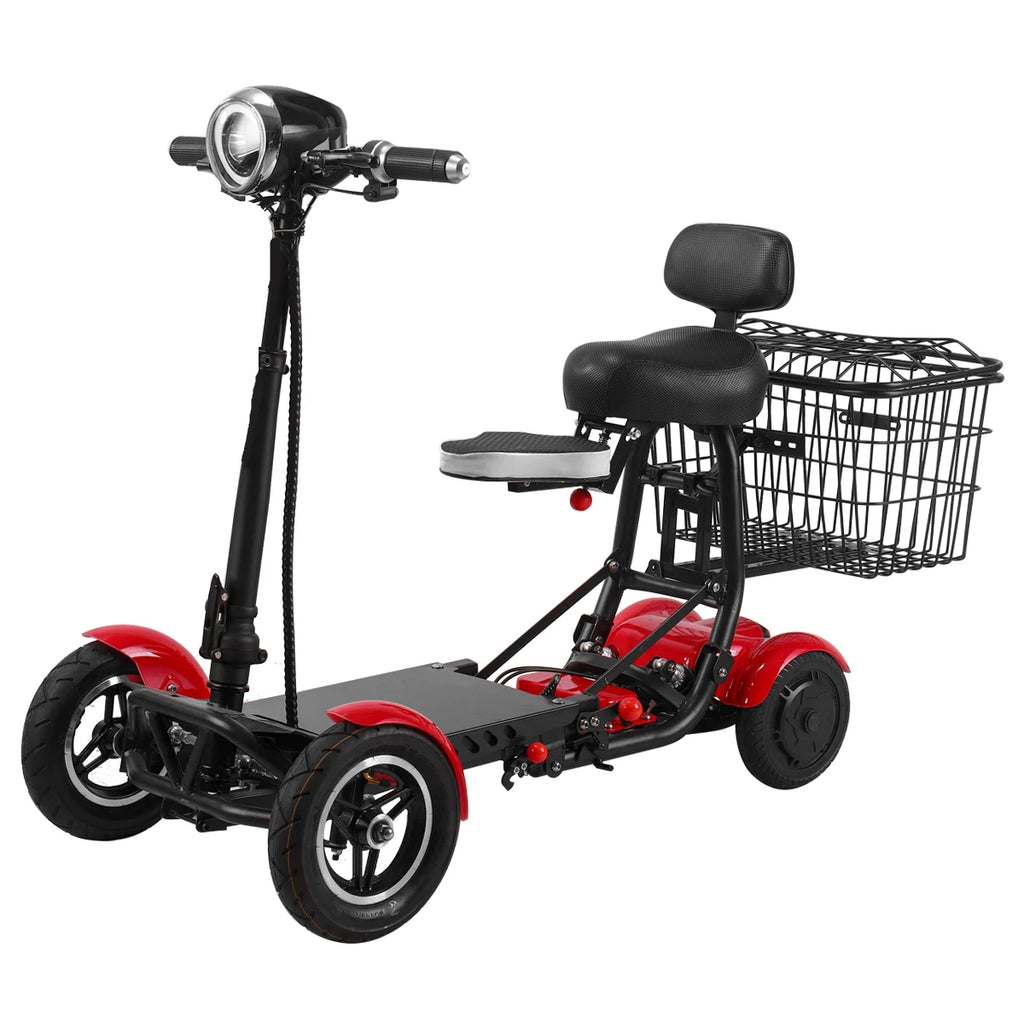 Foldable Electric Scooter Dual Motor Four Wheel For Elderly And Disabled - MobilityBuy.com 