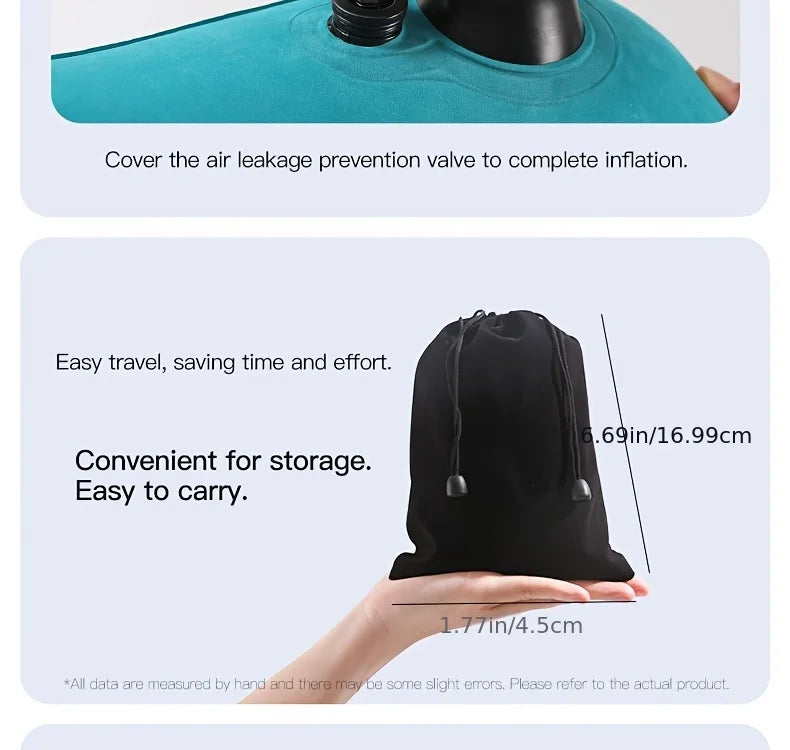 MobilityBuy.com ergonomic inflatable lumbar support pillow and compact storage bag