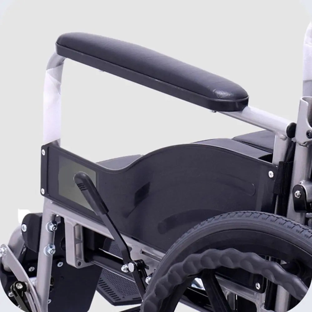 Leather sponge wheelchair armrest replacement by Aliexpress, showcasing a cushioned, ergonomic design for comfort.