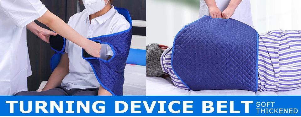Elderly patient transfer sling by MobilityBuy, designed for safe bed transfers and turning assistance.
