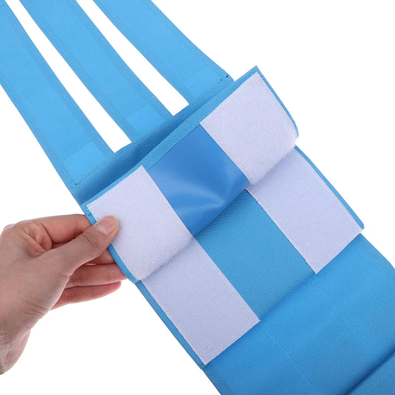 Adjustable non-slip leg strap restraint for portable wheelchairs, designed for safety and comfort by Aliexpress.