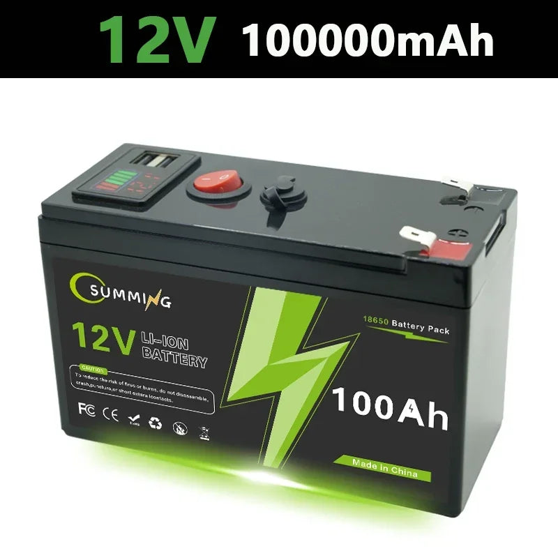 12V 150Ah rechargeable lithium mobility battery with a compact design, suitable for various portable applications.