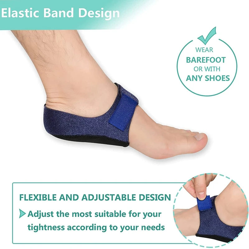 Gel heel cushion socks with heel pads, designed for comfort and support in heel care by MobilityBuy.