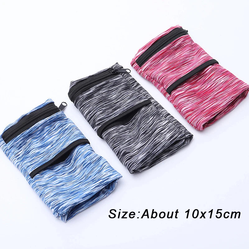 Lightweight Aliexpress zipper wrist wallet pouch for phone, keys, and cards in a stylish design.