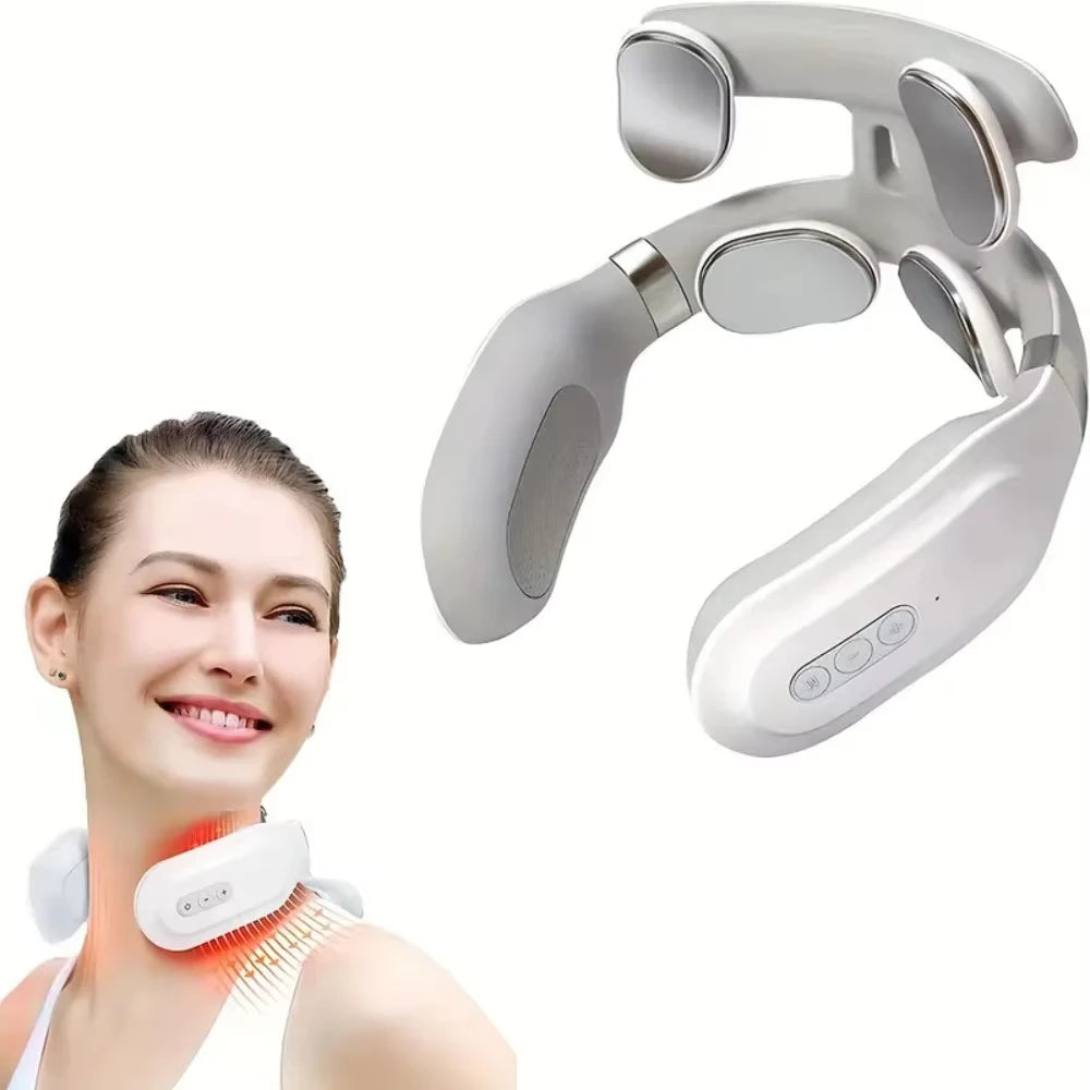 Portable Smart Neck Massager With USB Charging For Cervical Pain Relief - MobilityBuy.com 