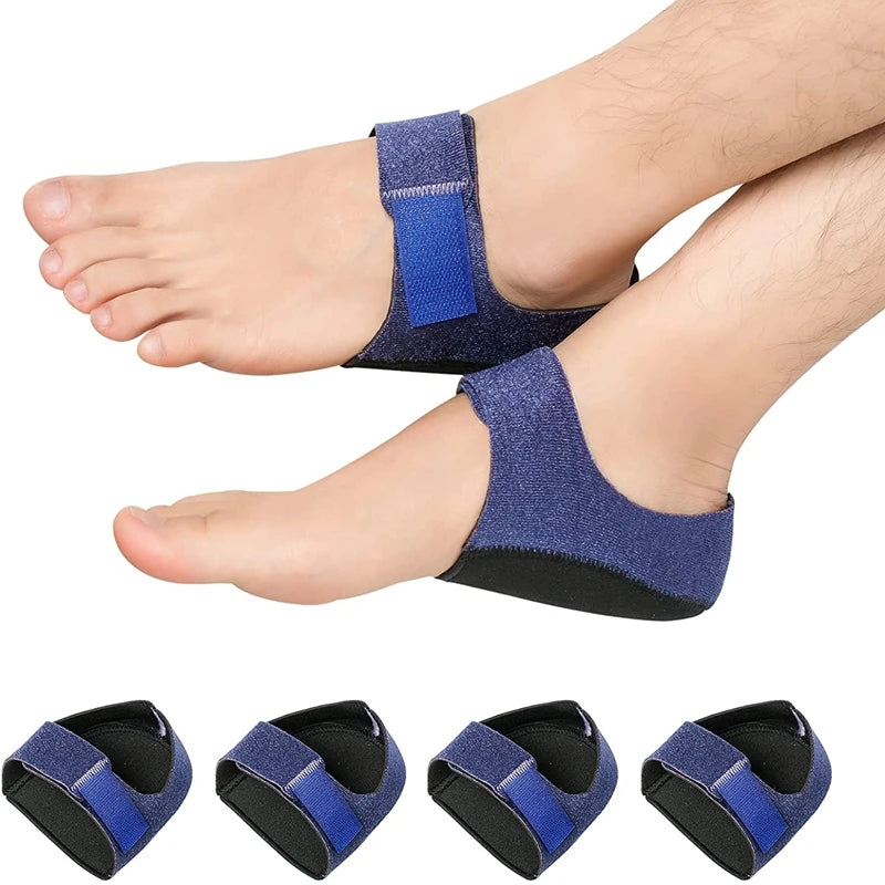 Gel heel cushion socks with padded heel cups for comfortable foot care and support.