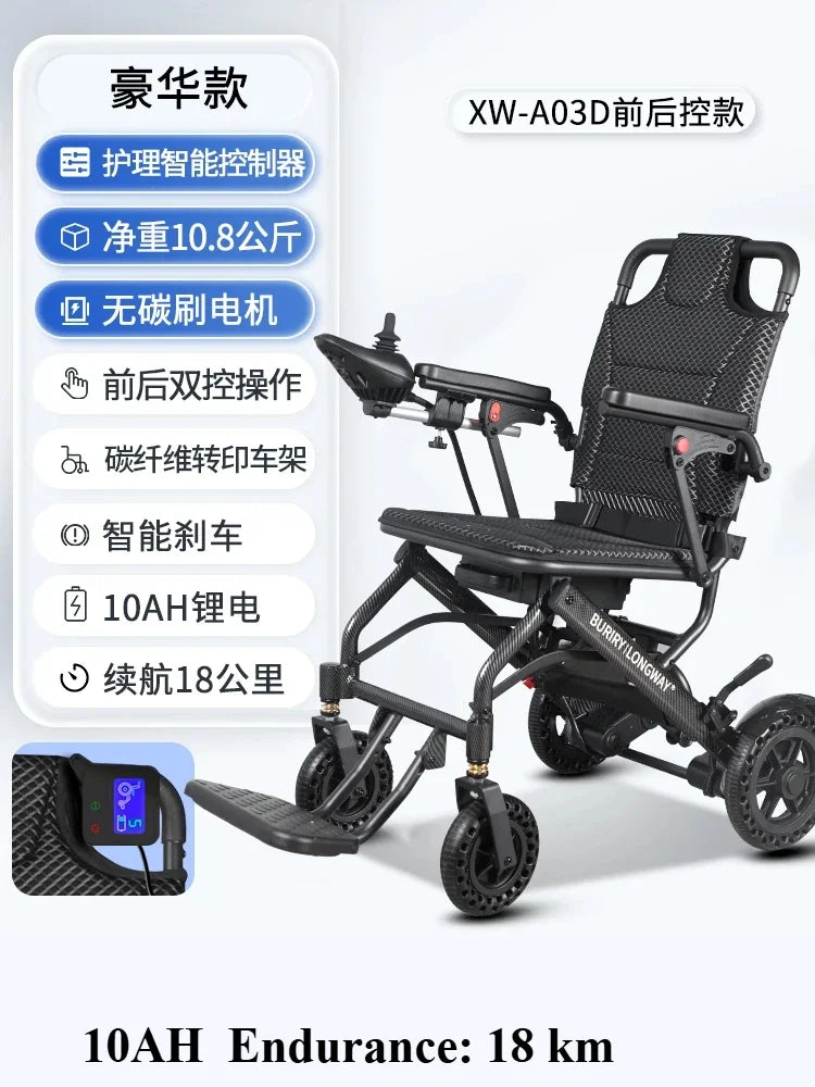 Small wheelchair lightweight foldable hand-pushed or electric powerd wheelchair - MobilityBuy.com