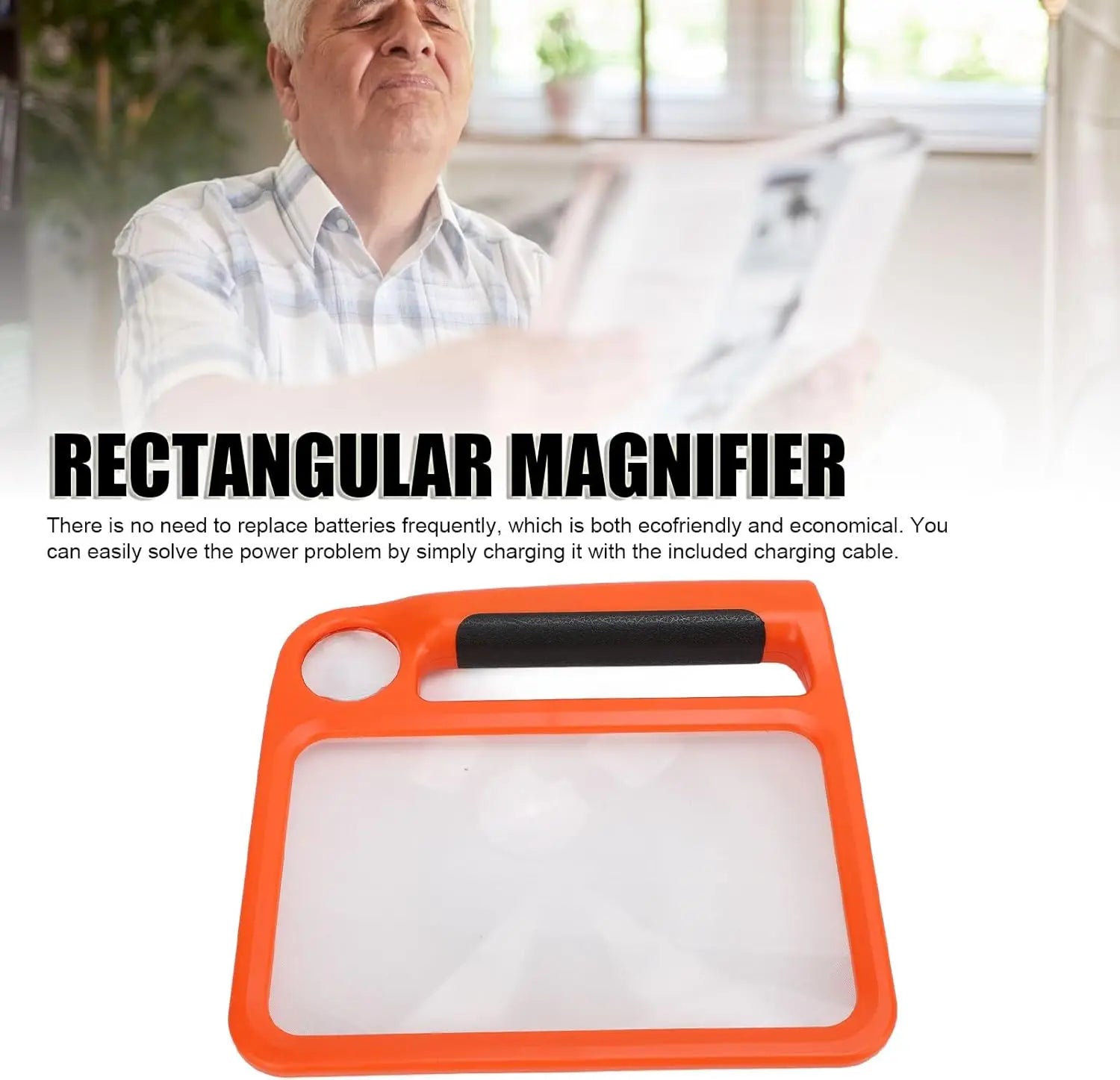 5X 10X Full Page Reading Magnifier with Illumination Handheld Magnifier for Elderly Reading Low Vision Magnifier Read Tools - MobilityBuy.com