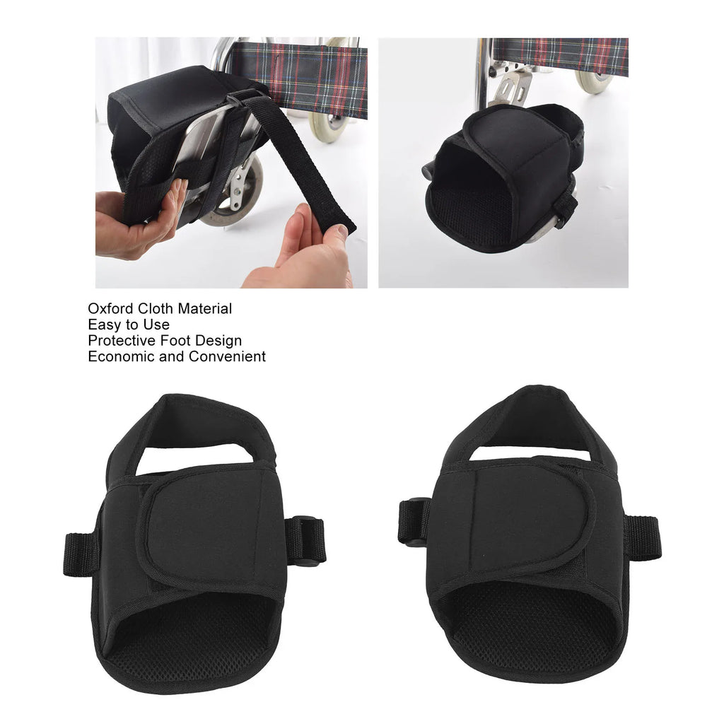 Aliexpress wheelchair leg restraint strap for foot protection, featuring adjustable design and secure fastening.