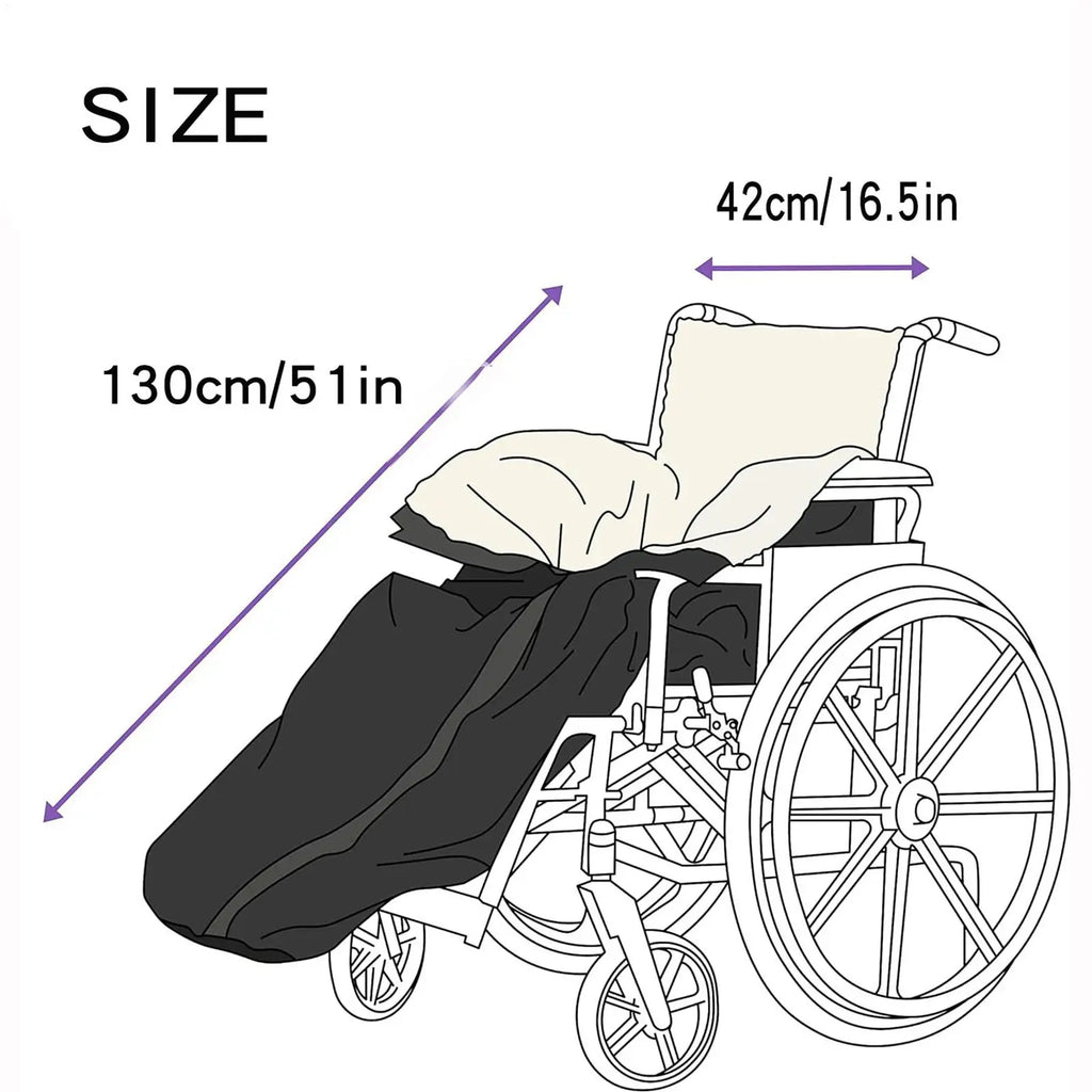 Wheelchair Blanket Waterproof Fleece Lined Lower Body Recliner Cover - MobilityBuy.com