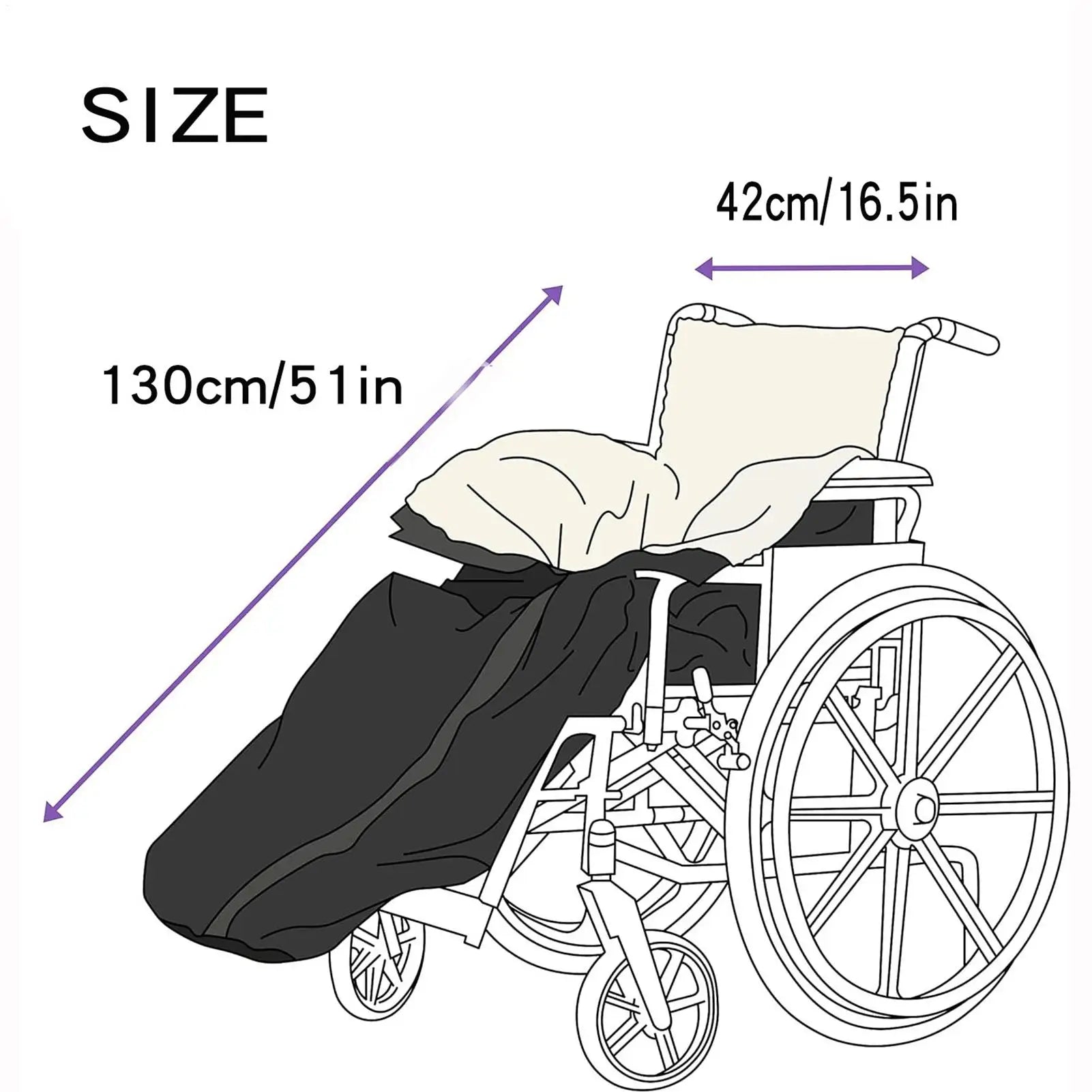 Wheelchair Blanket Waterproof Fleece Lined Lower Body Recliner Cover - MobilityBuy.com