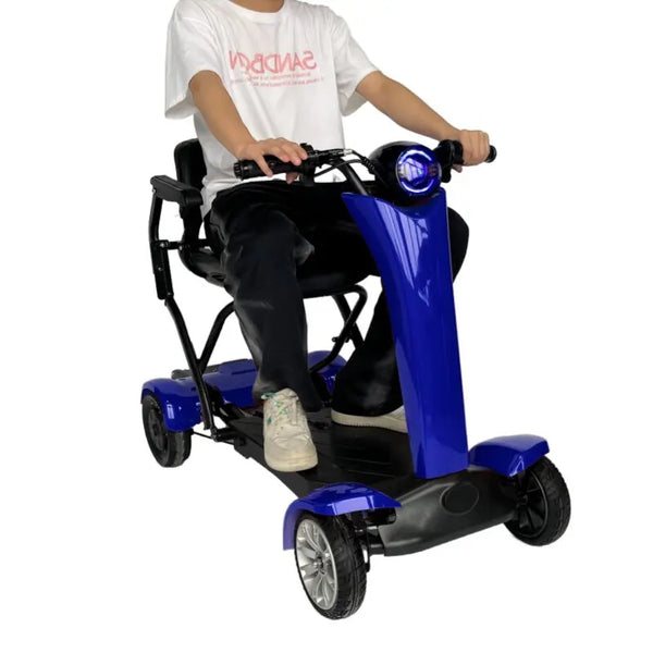 Automatic Folding Electric Scooter Dual Motor 4 Wheel 36V 500W Mobility Scooter - MobilityBuy.com 