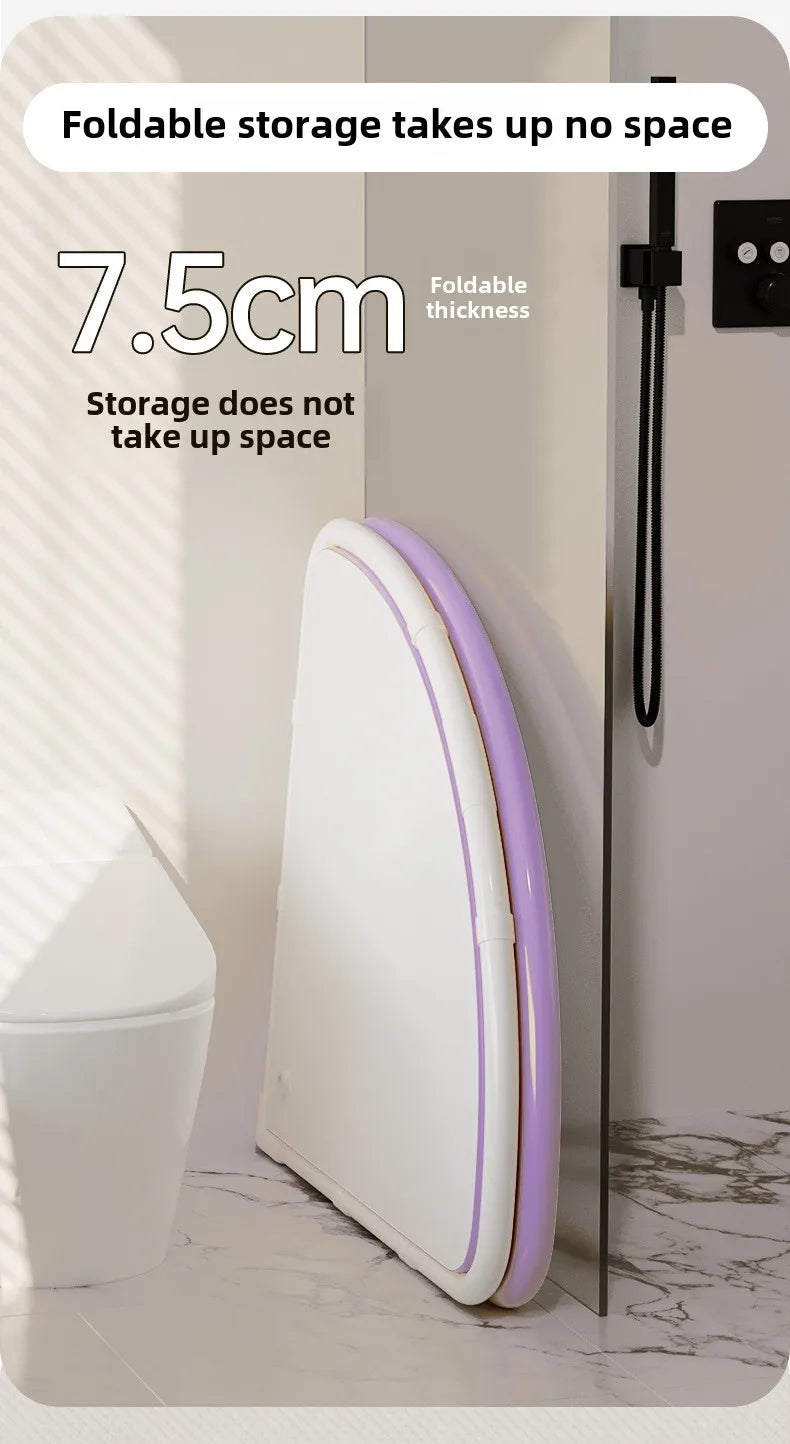 2025 Folding Fan Shaped Corner Spa Bathtub Space Saving Home Bath - MobilityBuy.com 