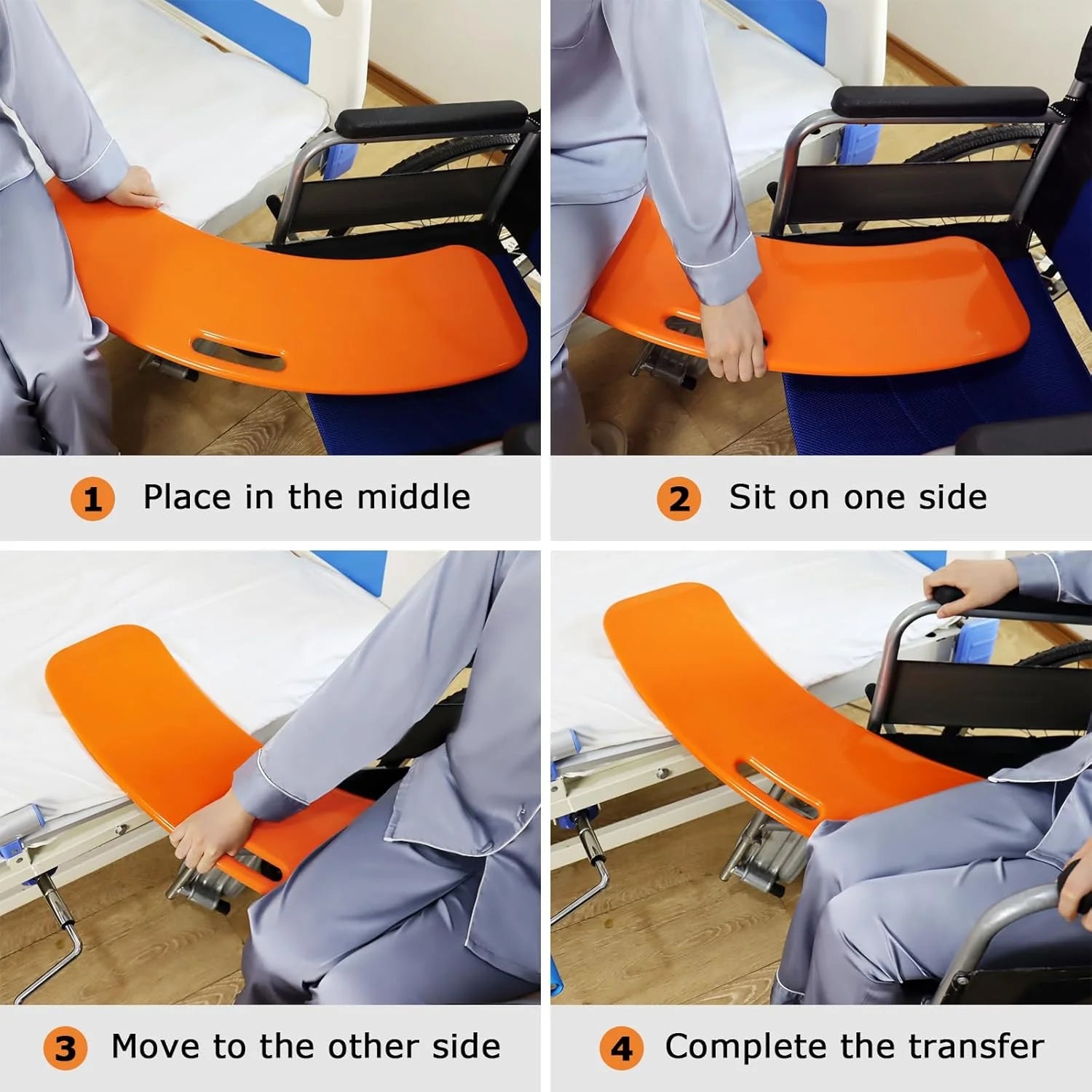 Slide Transfer Board For Wheelchairs And Beds With Anti Slip Design - MobilityBuy.com 