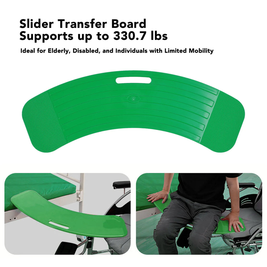 Wheelchair Transfer Board Slide Assist Anti Slip Curved 330 Lbs Capacity - MobilityBuy.com 