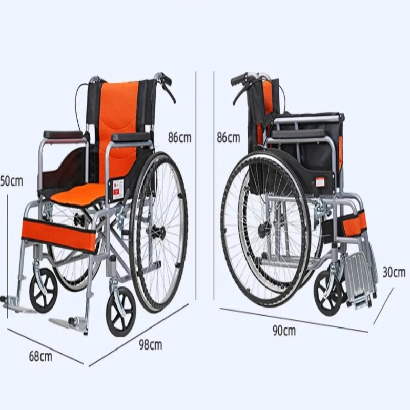 Lightweight Folding Wheelchair Portable Mobility Chair For Travel Quick Fold - MobilityBuy.com 