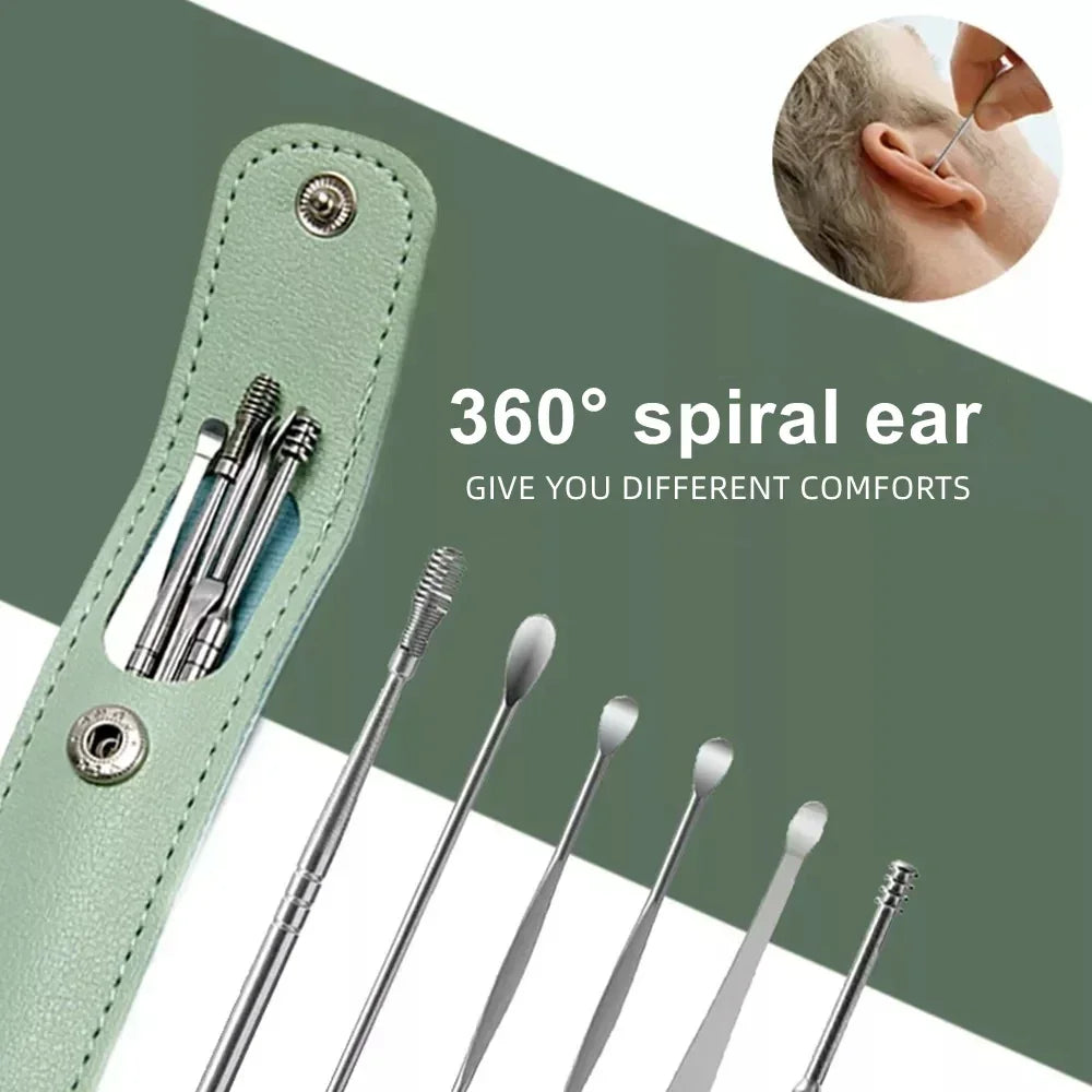 Earwax cleaning tool set by MobilityBuy, featuring various tools for effective earwax removal and hygiene.