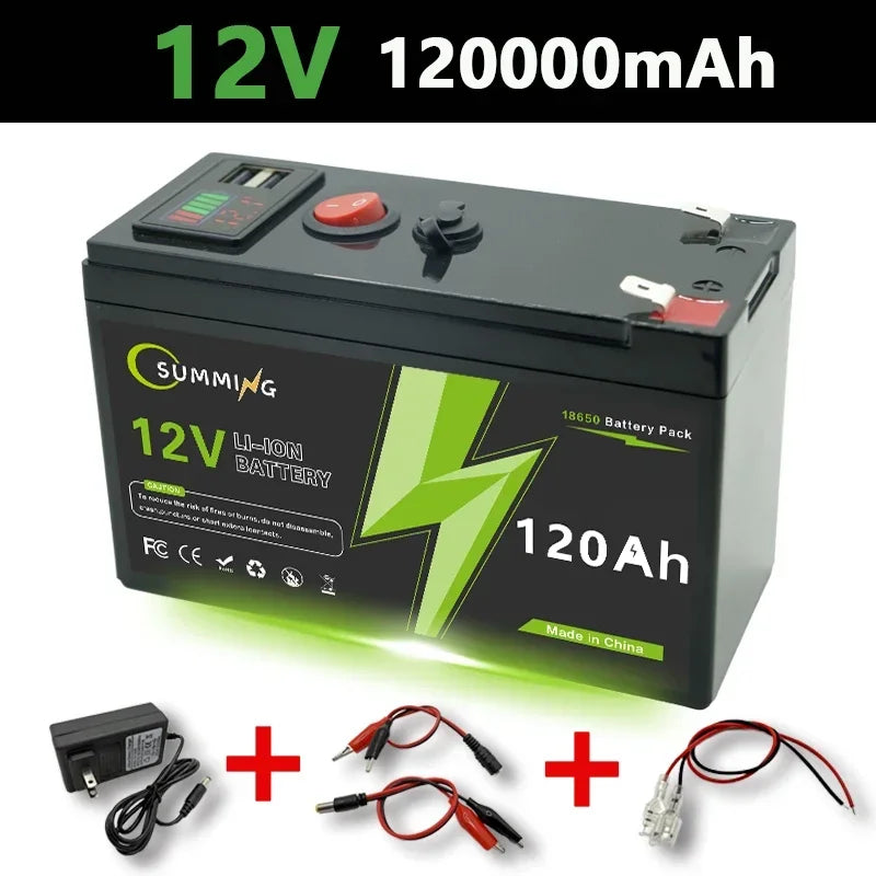 12V 150Ah rechargeable lithium mobility battery with a sleek design and durable casing, ideal for various applications.