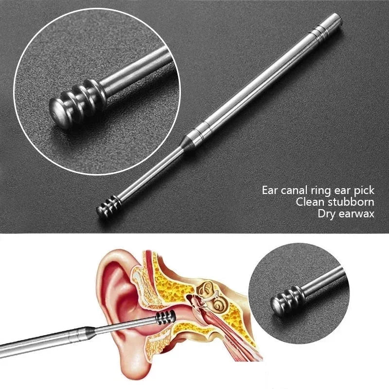 Effective earwax cleaning tool set featuring various wax removal instruments from MobilityBuy.