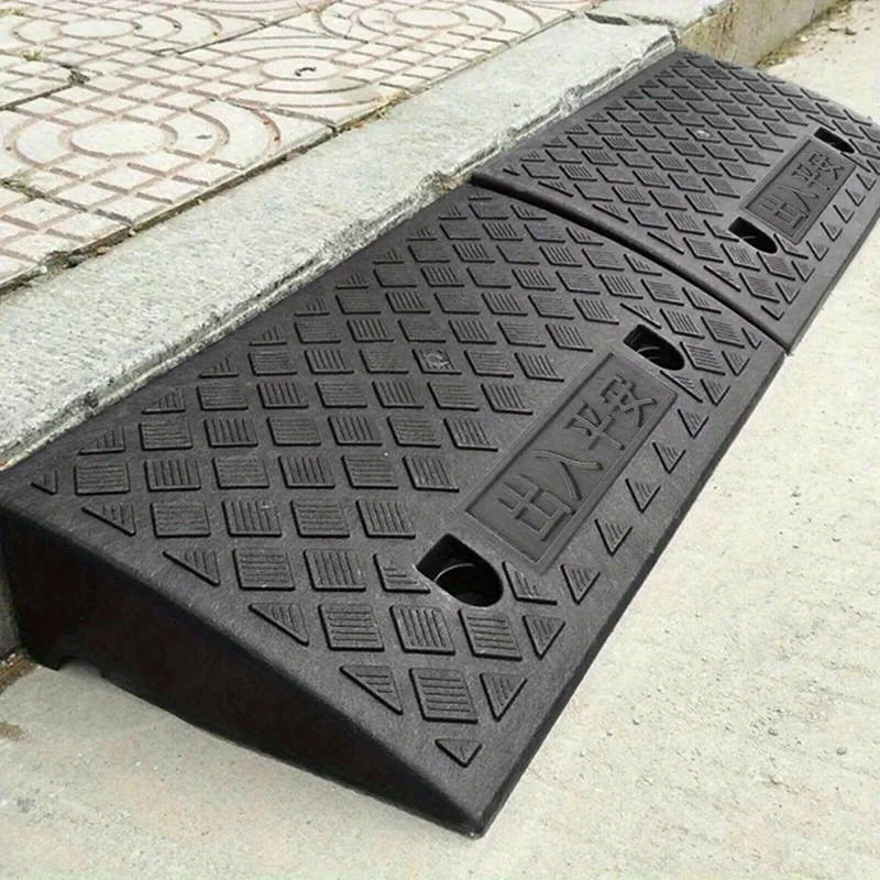 Two Pack Heavy Duty Portable Plastic Threshold Ramps 50x27x9 cm Non Slip - MobilityBuy.com 