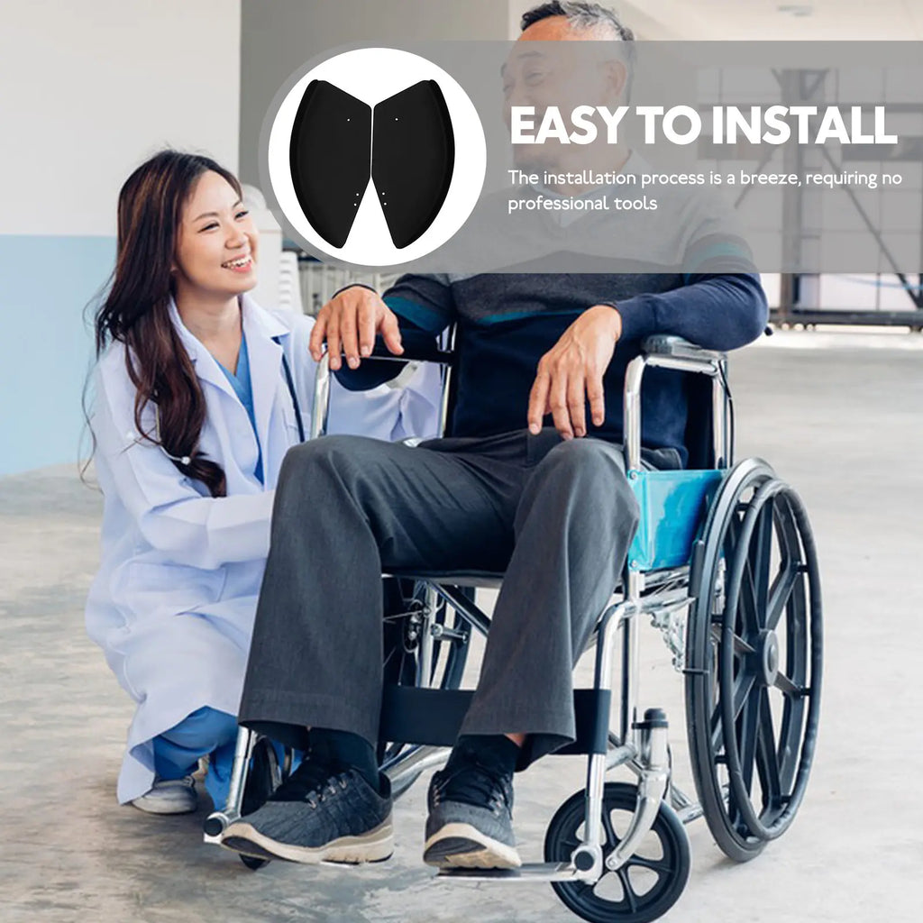 Wheelchair skirt board ABS side wind guards, 2-pack, black, MobilityBuy.com