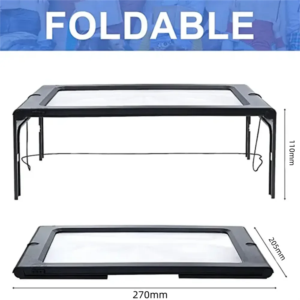 LED hands-free magnifier with detachable stand, large print viewer by MobilityBuy, featuring five adjustable modes.